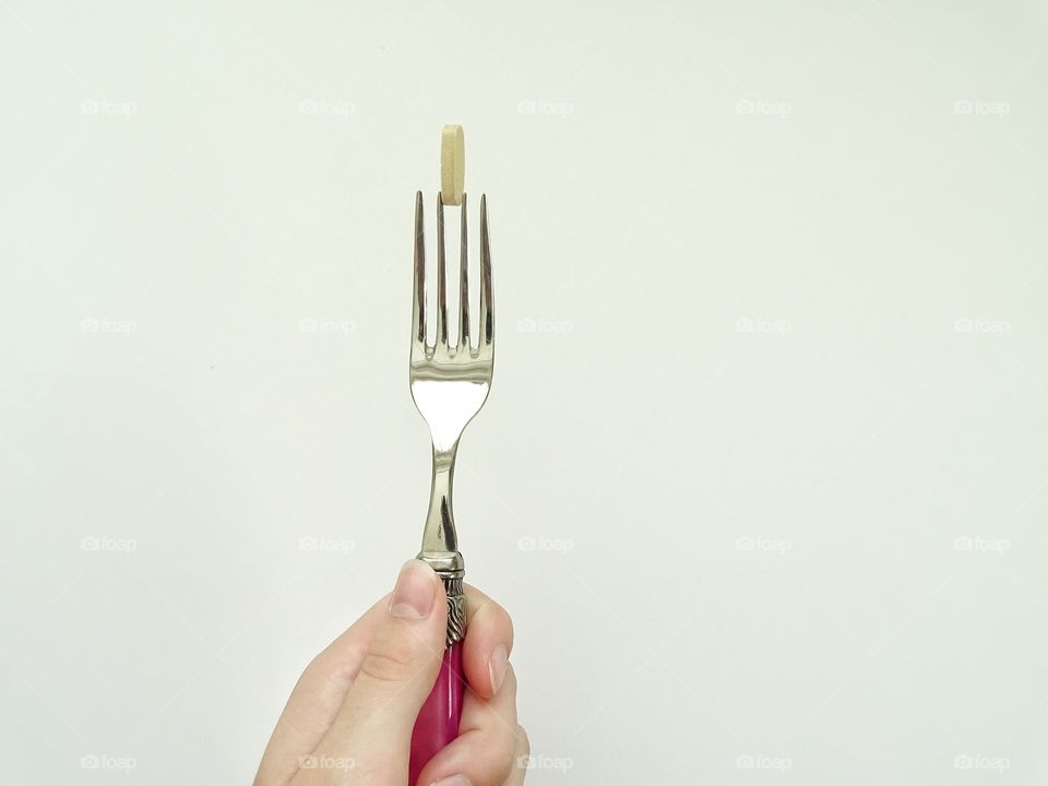 Pill on a fork