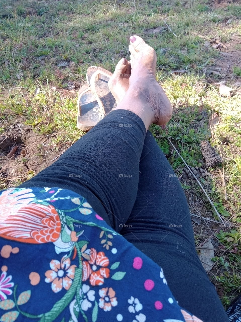 Relaxando pernas e pés!