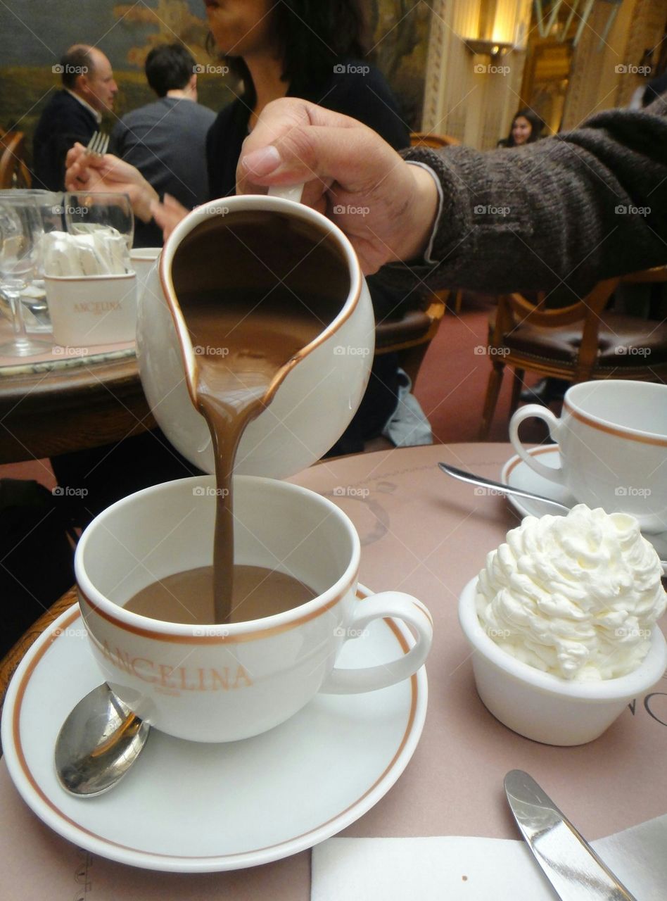 Hot chocolate in Paris