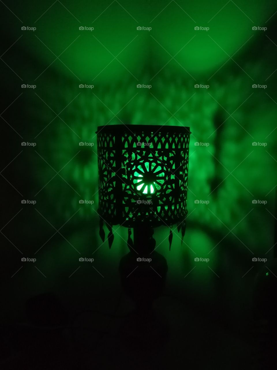 green lamp