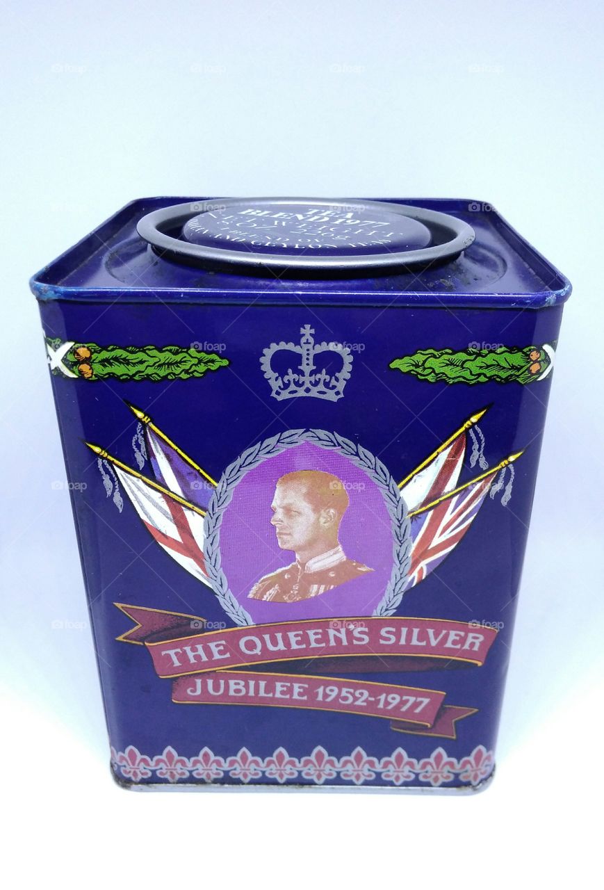 British Queen Jubilee Tin Tea Case Box