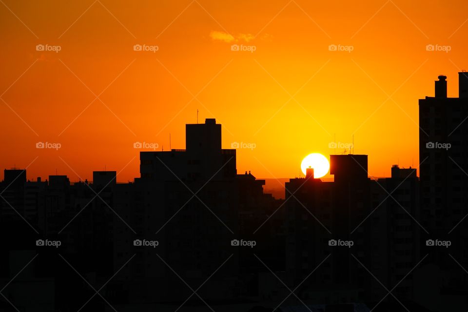 Sunset and buildings