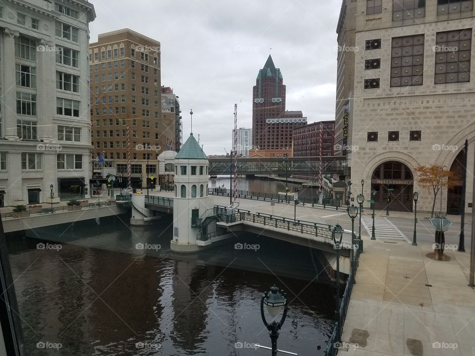 Downtown Milwaukee bridge.