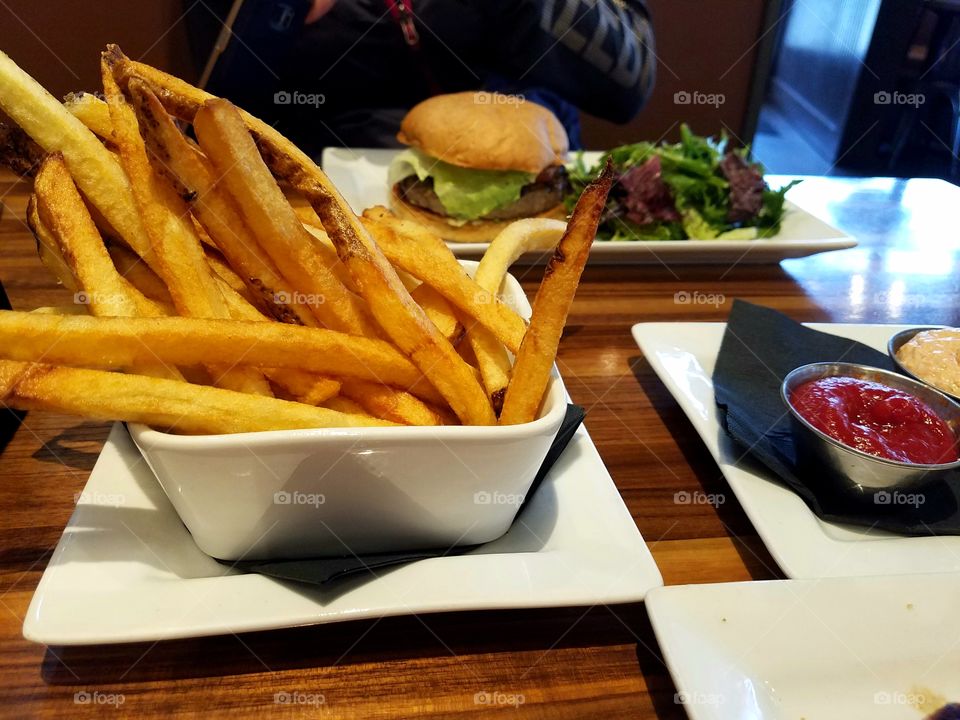 Hand cut French fries