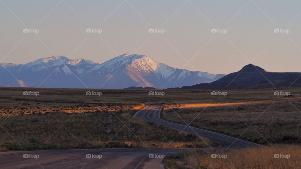 View of road during sunset