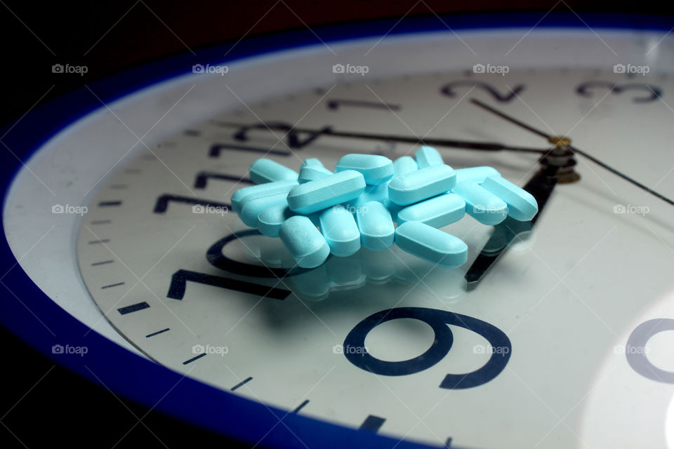 Blue medicines on time