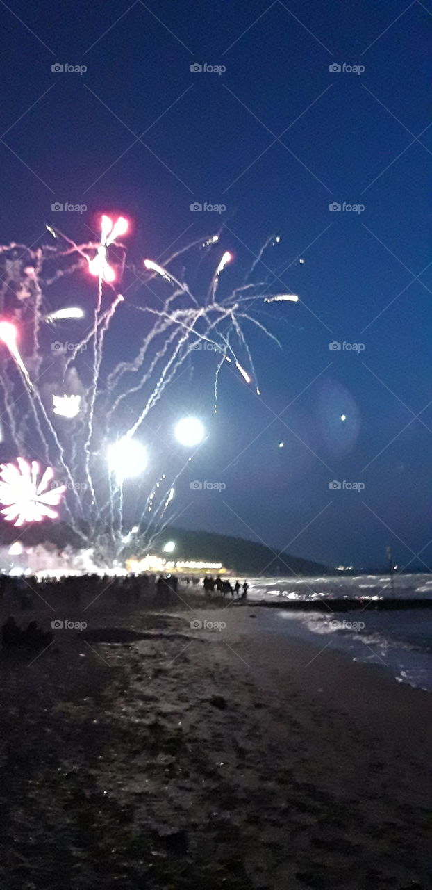 fieworks for bastille day in normandy