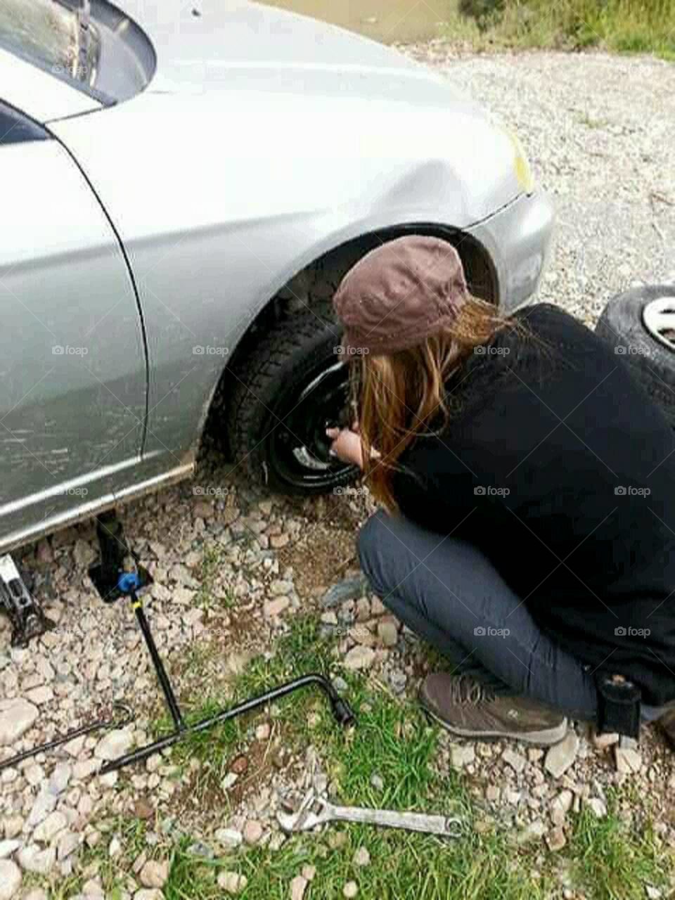 Changing my tire!