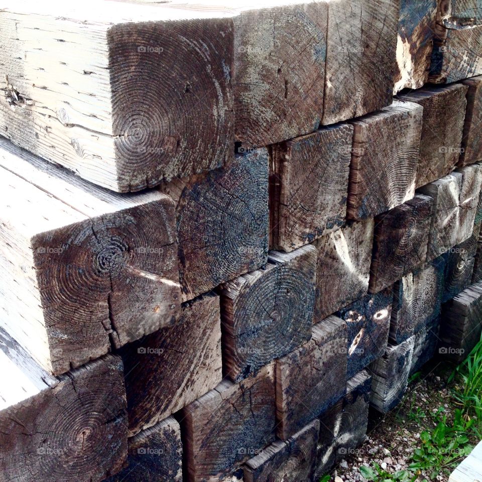 Timber. Railroad timbers