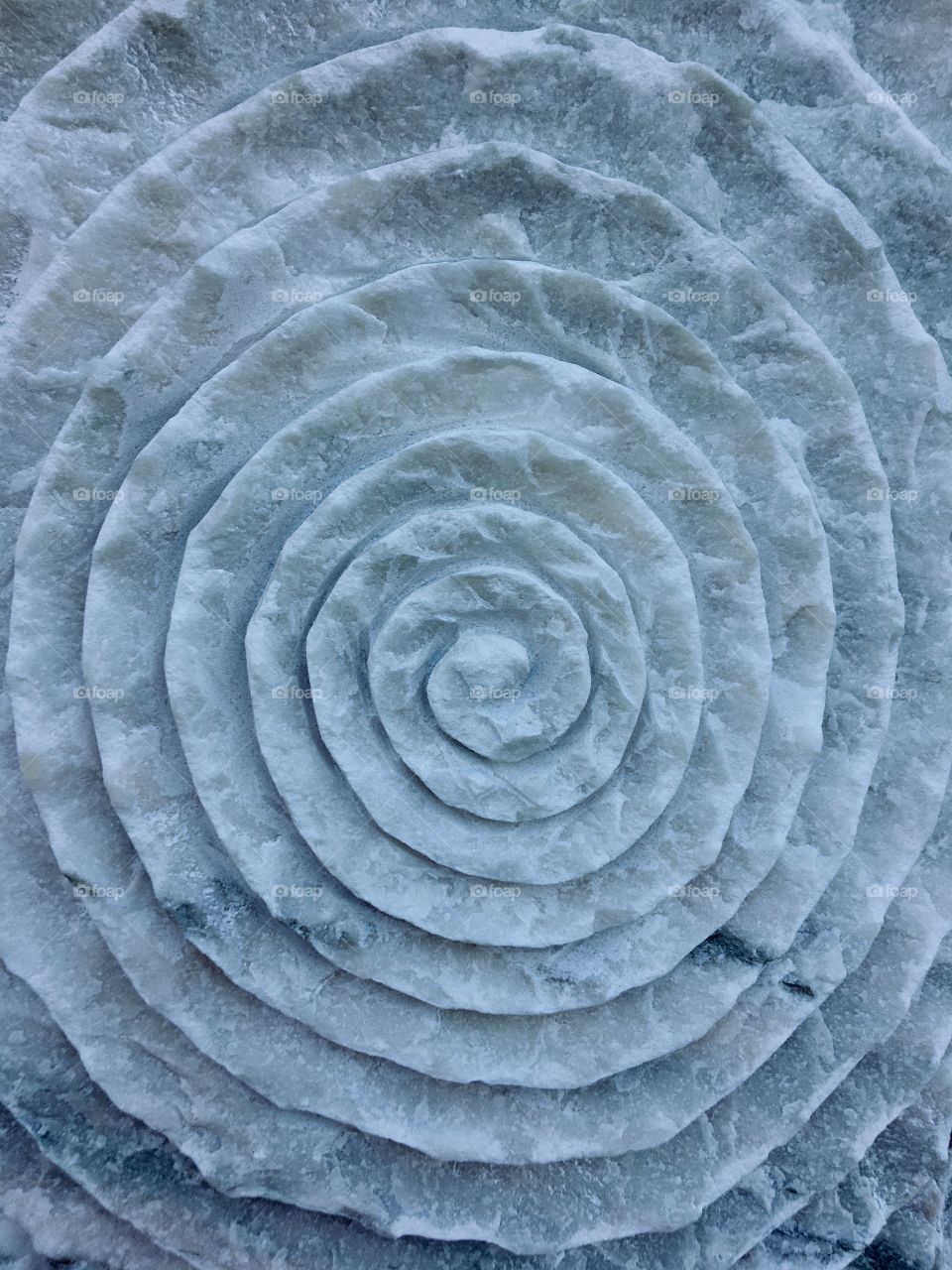 Circles carved in granite 