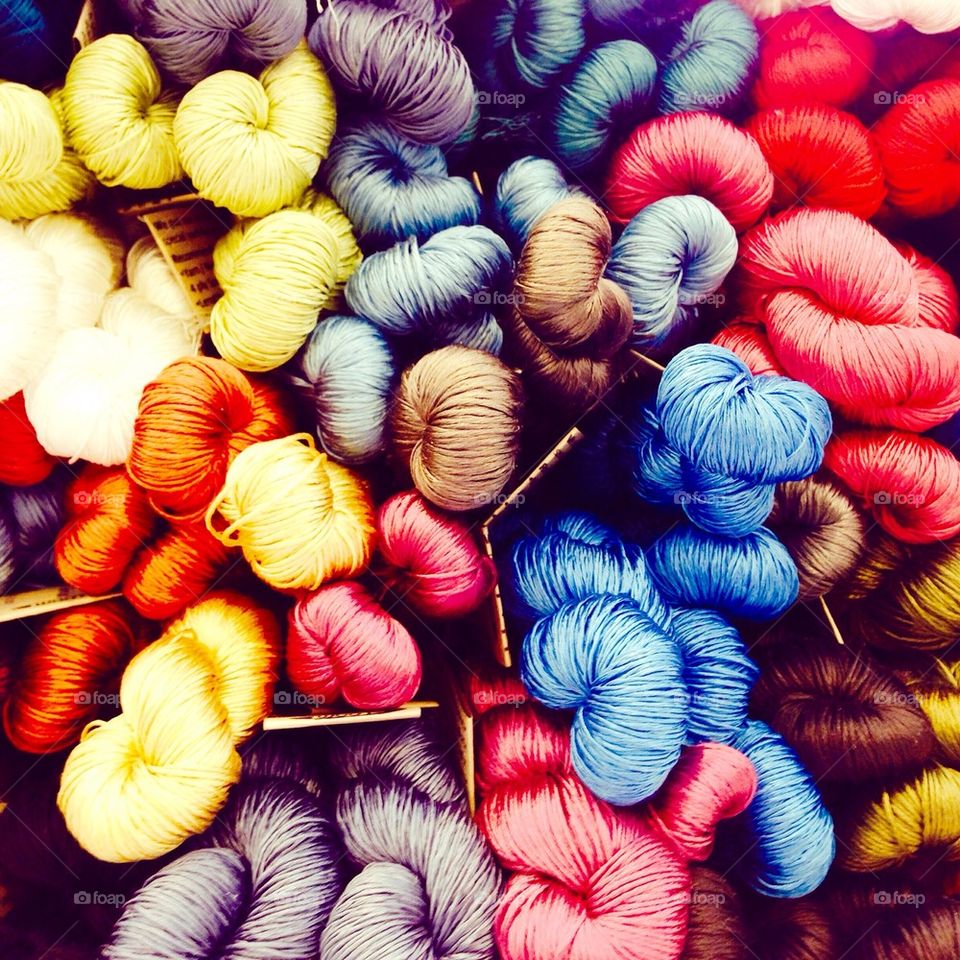 colorful silk threads