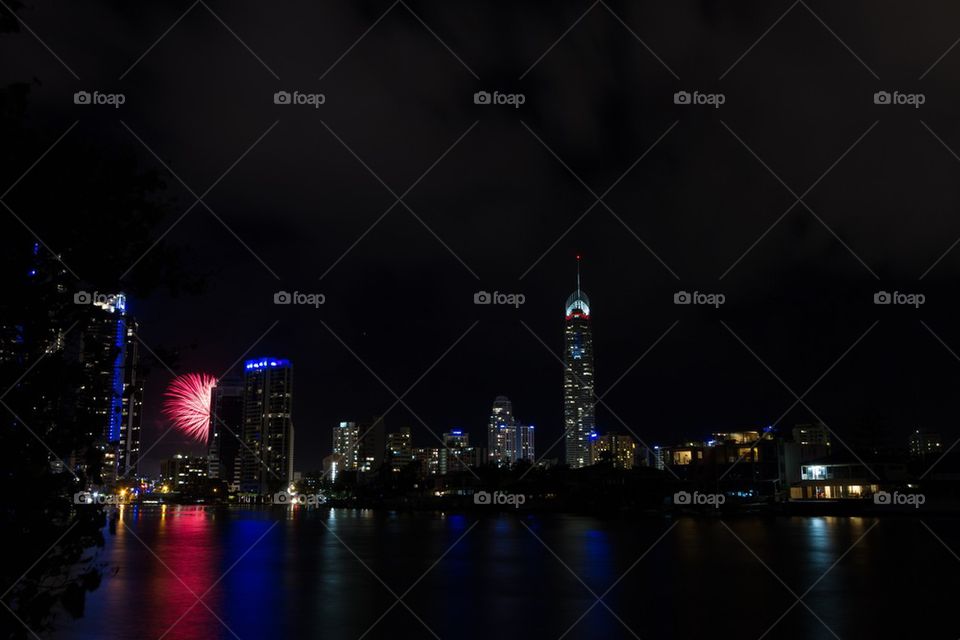 Pink Fireworks Gold Coast