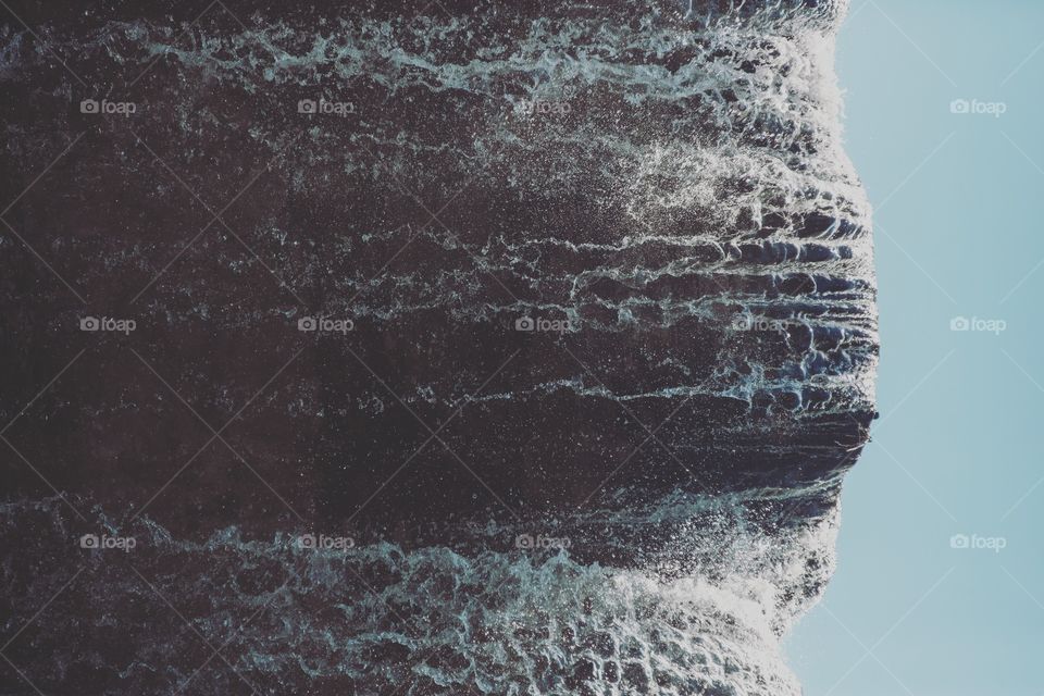 Massive waterfall taking up the frame