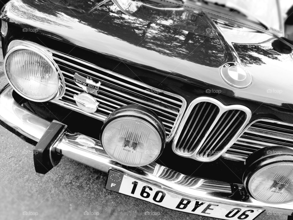 old classic BMW black white