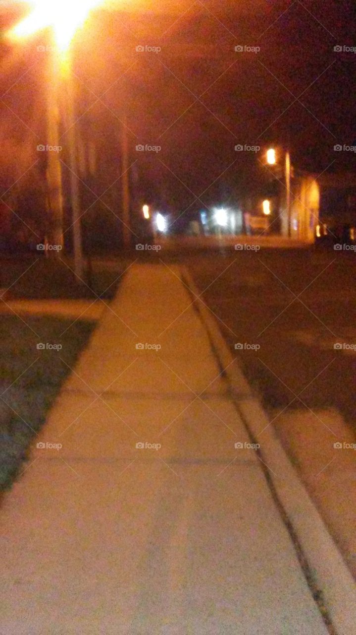 blurry sidewalk