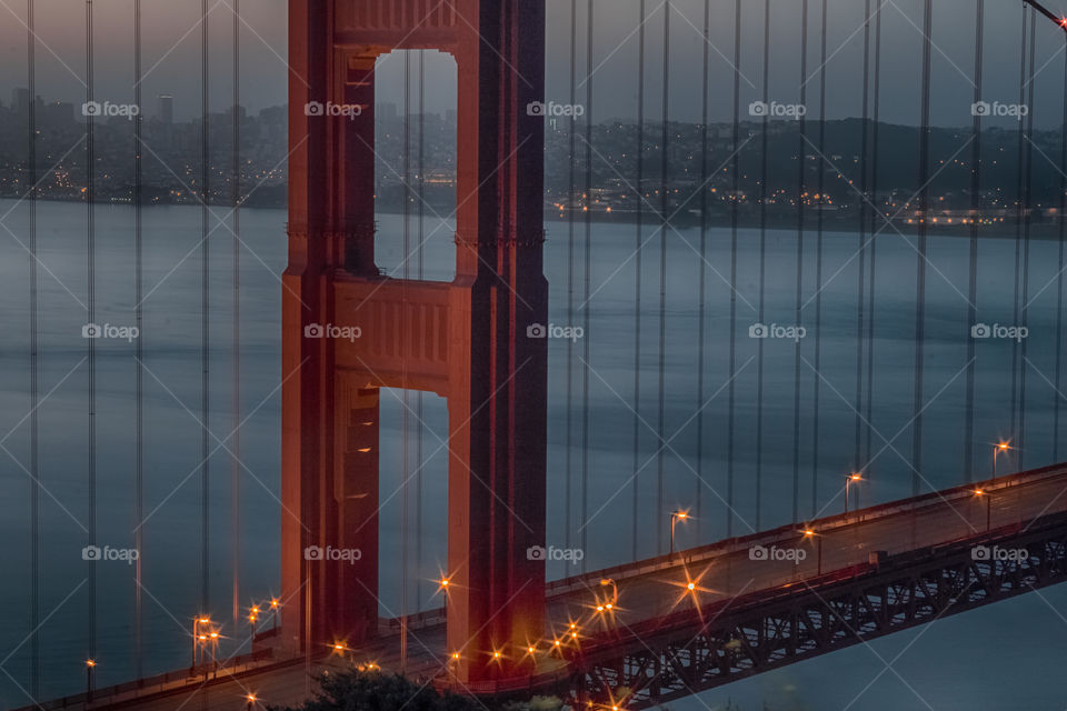 Evacuate. Golden Gate Bridge- sunrise 
