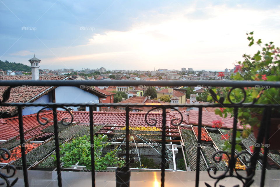 Balcony view in Plovdiv, Bulgaria