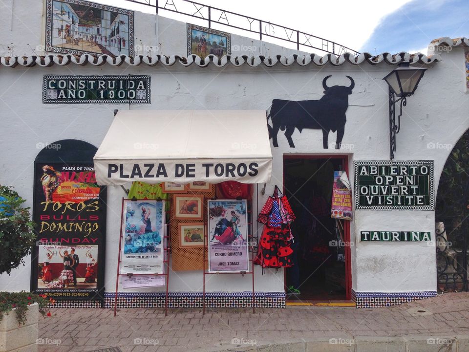 Plaza de Toros, bullring in Mijas town, Spain