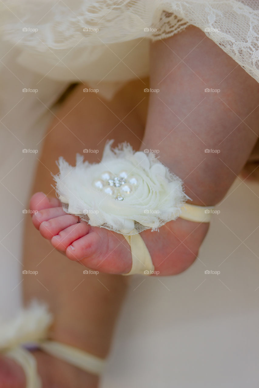 Close-up of baby foot