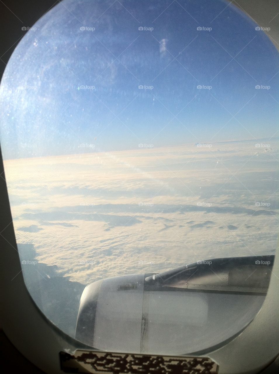 O céu visto da janela do avião! Não me recordo para onde viajamos nesse dia, mas foi muito legal.