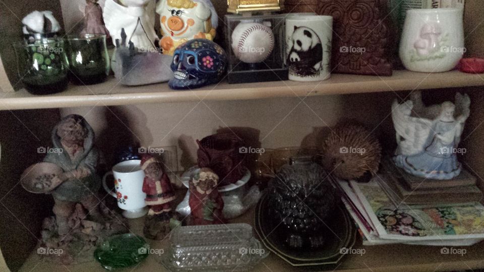 Looks more like a thrift shop than a bookcase