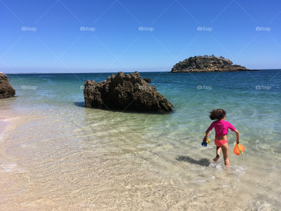 Summer, play, children, beach