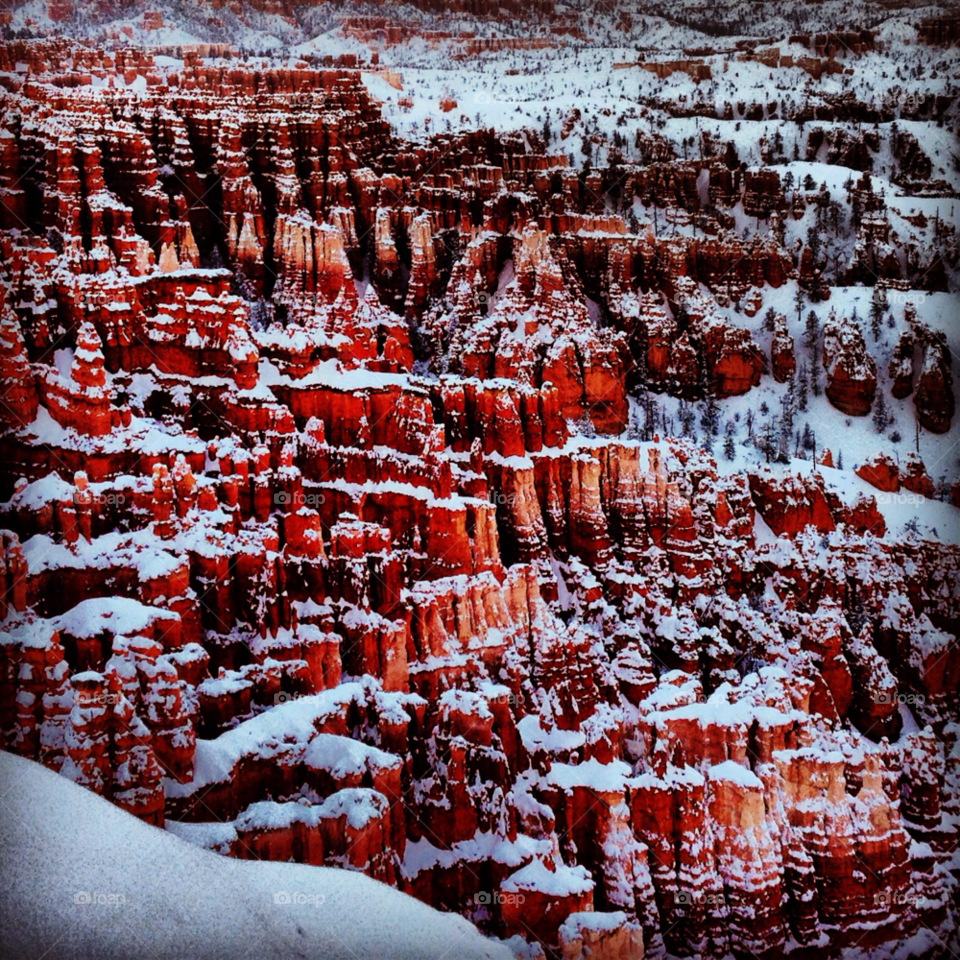 bryce canyon utah snow winter landscape by Jo13540