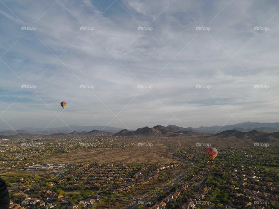 Hot air balloon view