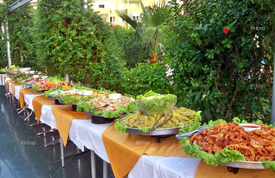 Table, No Person, Food, Garden, Restaurant