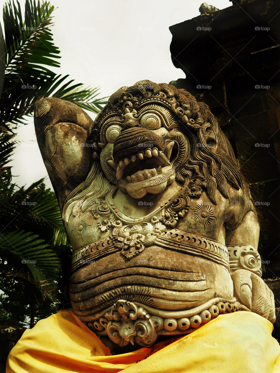 Hindu statue at temple in Bali 