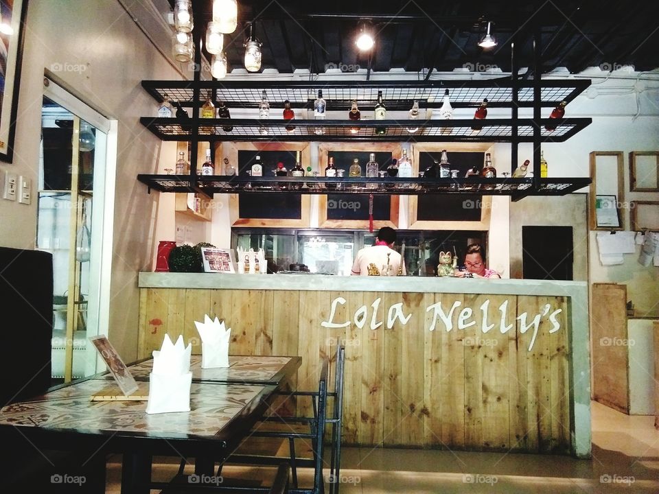 This is the inside of Lola Nelly's Cafe which is located in Lapu-Lapu City, Cebu Philippines.