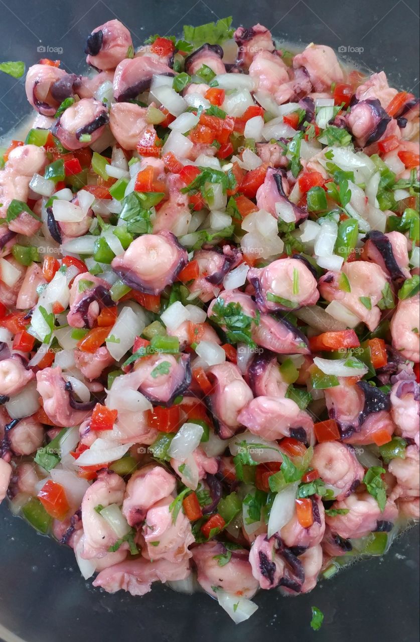 Delicious Octopus Salad!! By Chef Alex...
