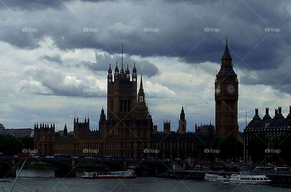 cloudy storm in London