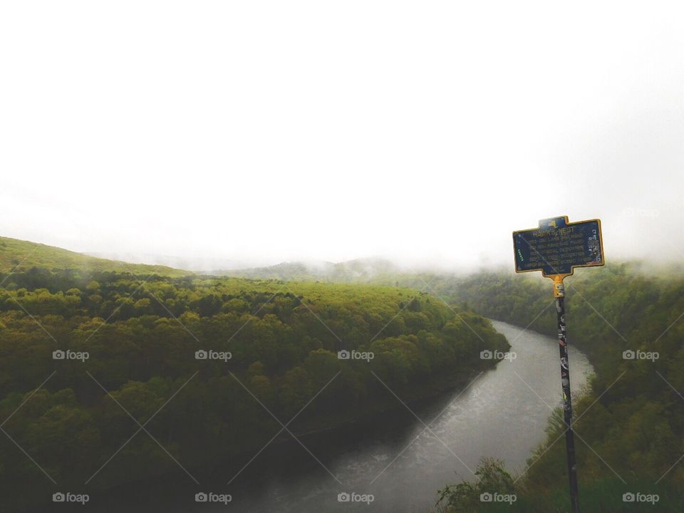 Hawk’s Nest on the Delaware River during a spring storm