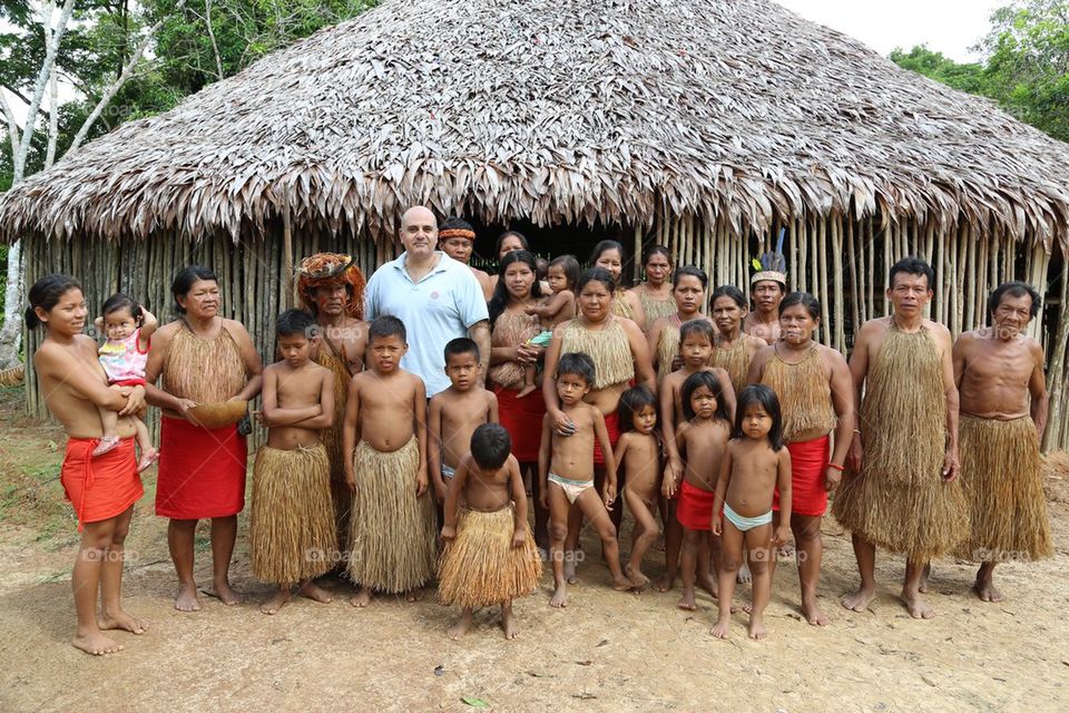Tribe of Yagua, Rio Momon, Perú, South America