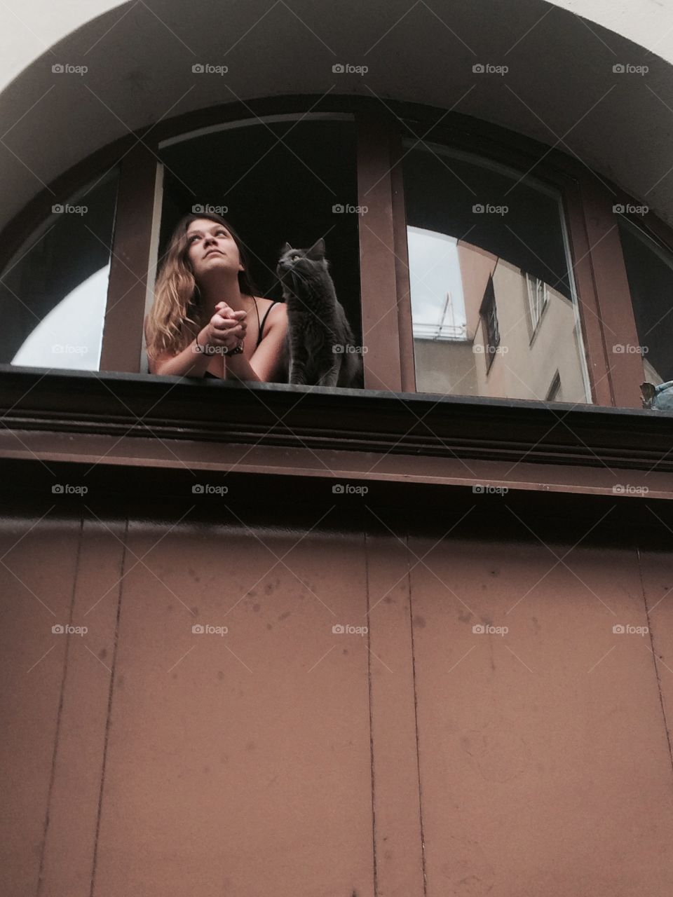 Wanderlust . My sister and her cat in Germany 