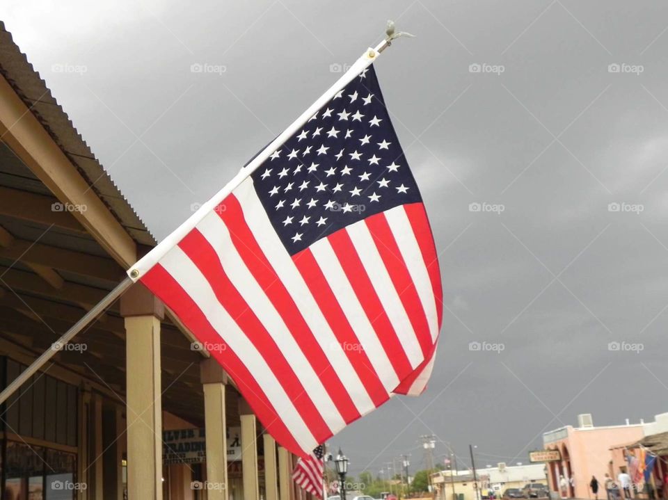 American Flag in Tombstone, Arizona