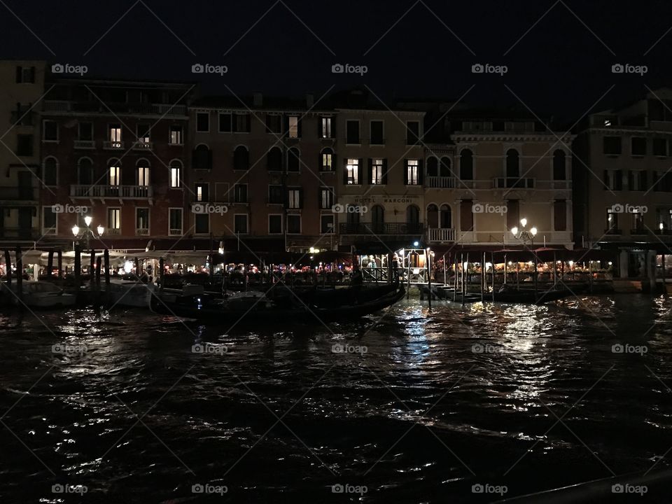 Venice  at night