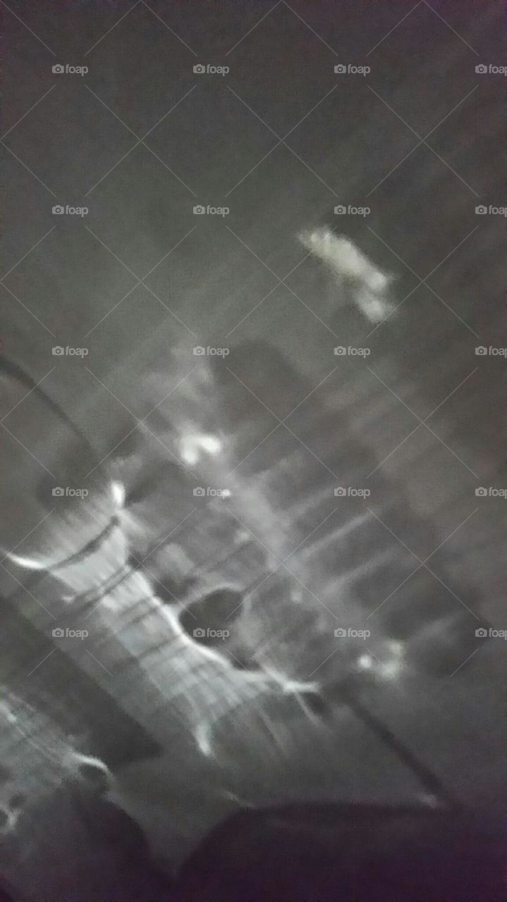 reflection of a guitar