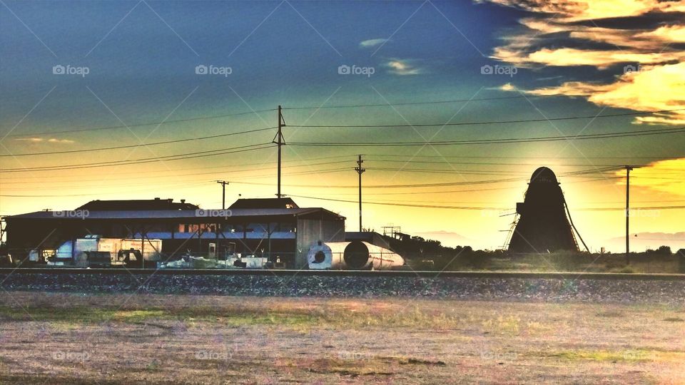 building in the sunsets