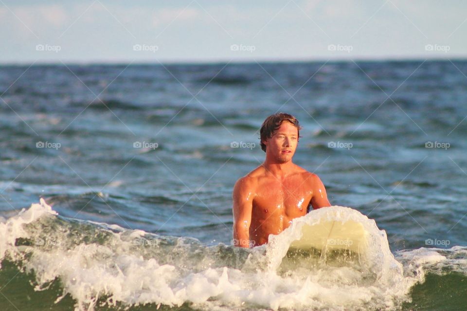 Surfer, ocean, water, beach, hot, sexy