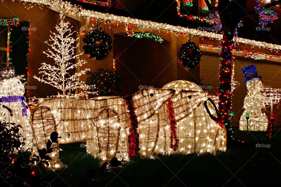 Christmas decoration at night 