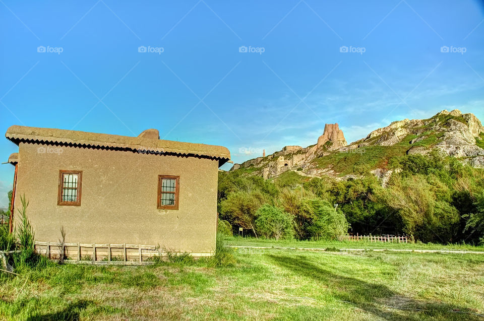 Old Custom Van Houses With Castle