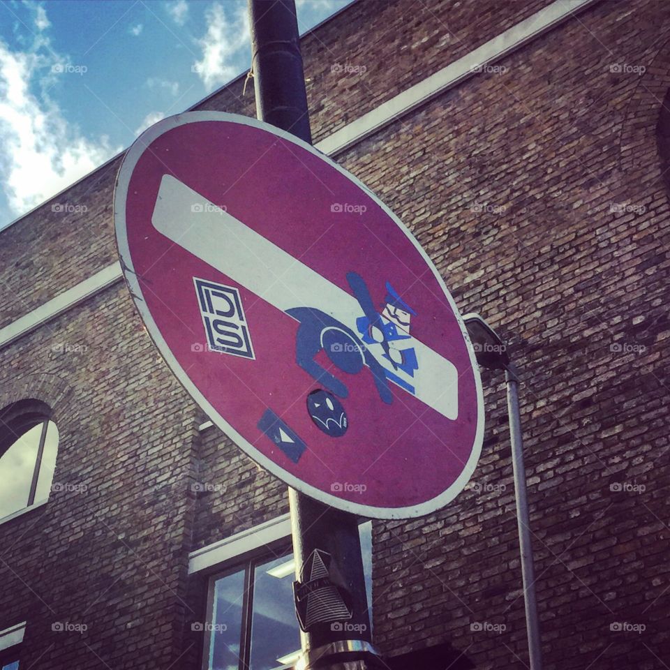 London street art sign 
