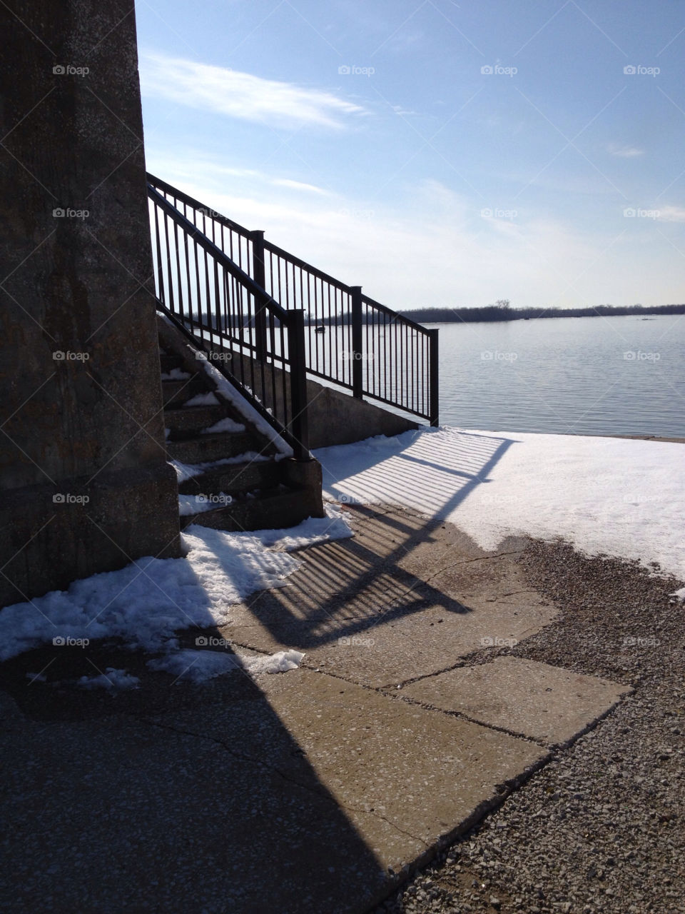 Old lock and dam # 26 on the Mississippi River at Alton, Ill.