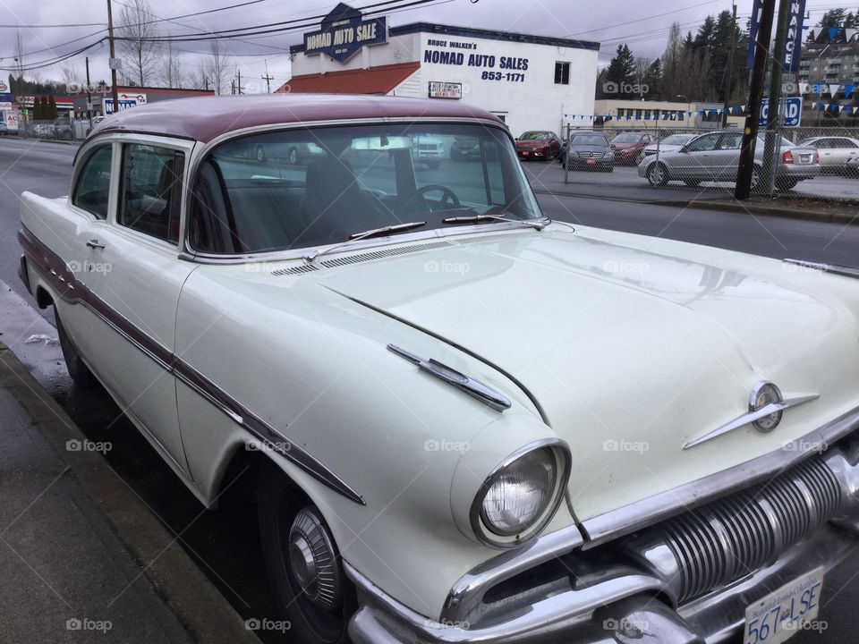 Old Cadillac on the Road
