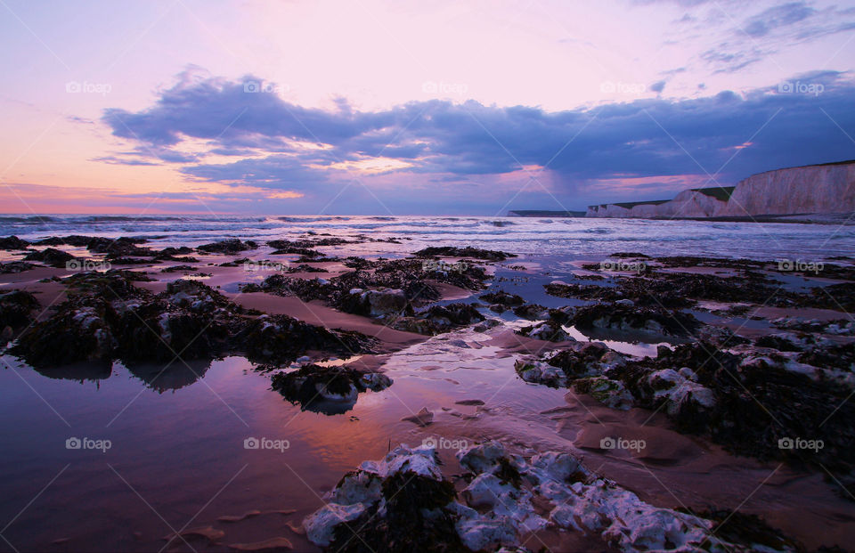 After the storm at sunset