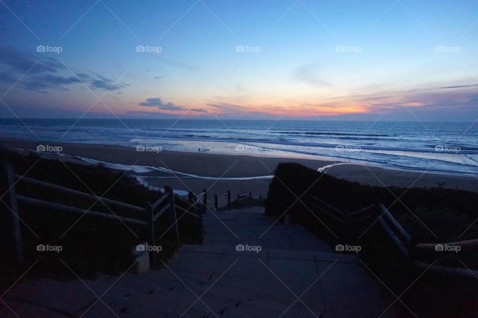 Sunset at a beach outside of Cádiz, Spain 