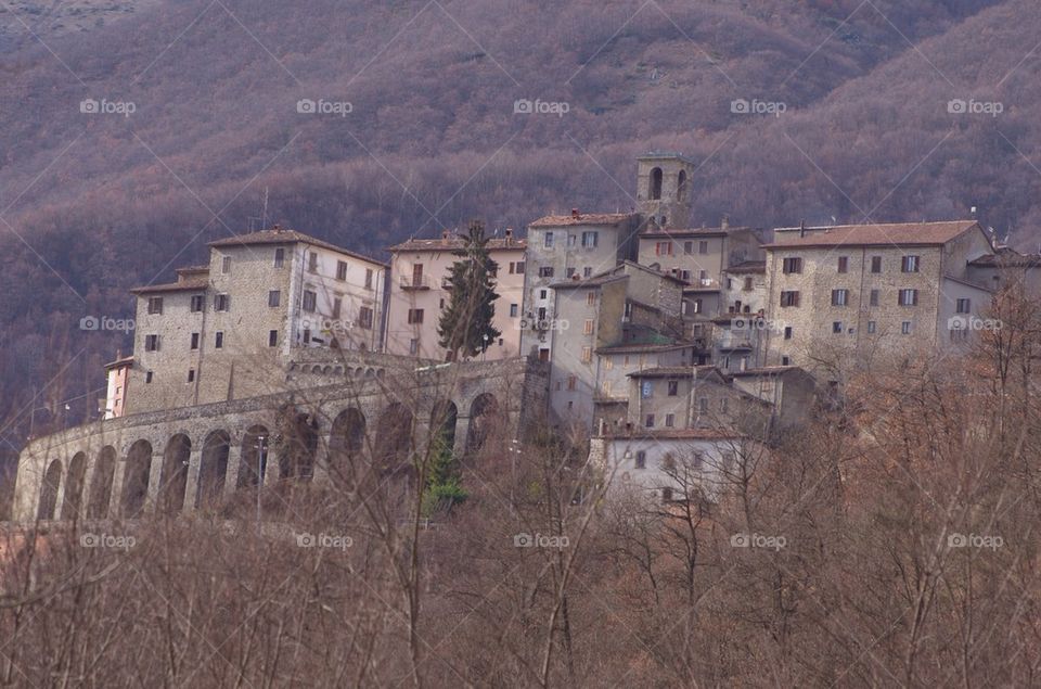 Top of the old village of Posta, Rieti, Italy