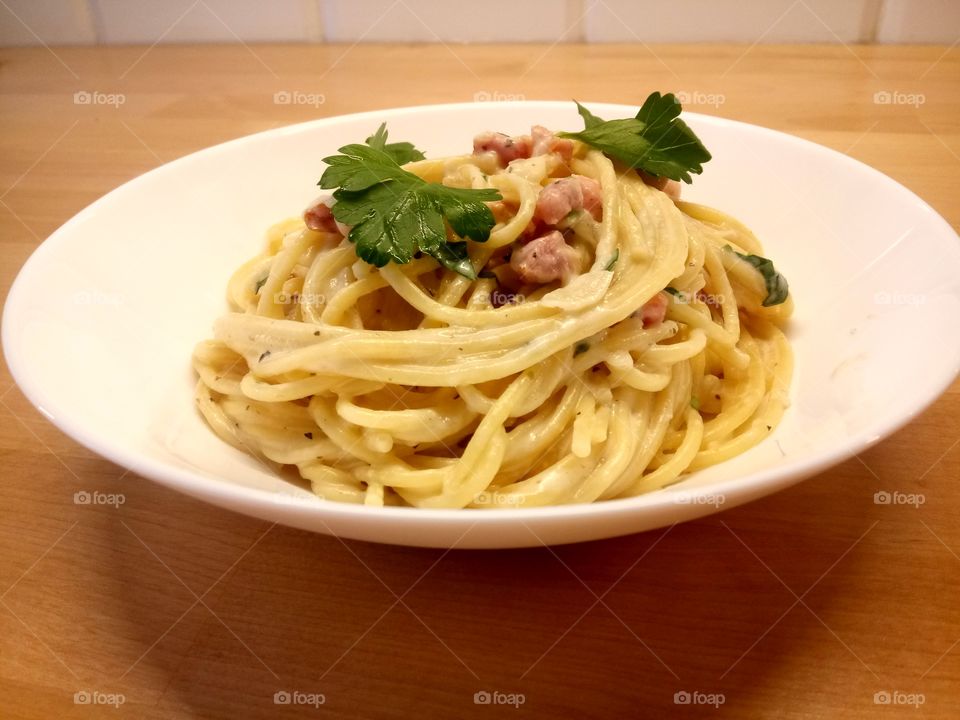 Pasta, carbonara